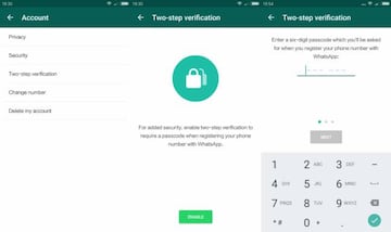 La dirección que hay que seguir para activar la nueva capa de seguridad