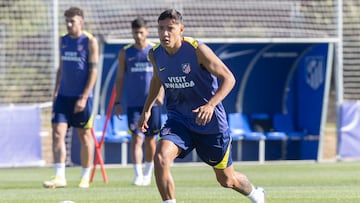 Nahuel Molina durante un entrenamiento.