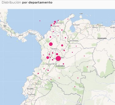 Mapa de casos y muertes por coronavirus por departamentos en Colombia: hoy, 20 de septiembre