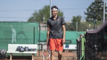 Dominic Thiem, durante un entrenamiento.