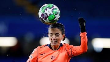 Aitana Bonmatí durante el partido de Champions League contra el Chelsea.