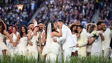 One of the standout moments of Bad Bunny’s Super Bowl LX halftime show was a Latino wedding ceremony that unfolded live on the field.