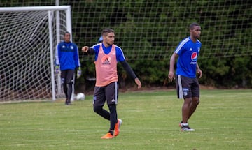 Los dirigidos por Jorge Luis Pinto realizaron su último entrenamiento en Bogotá pensando en el clásico contra Nacional.