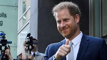 FILE PHOTO: Britain's Prince Harry, Duke of Sussex, departs the Rolls Building of the High Court in London, Britain June 7, 2023. REUTERS/Toby Melville/File Photo
