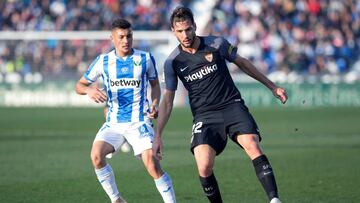 Franco Vázquez durante el partido entre Leganés y Sevilla