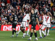 Nteka celebra el gol ante Affengruber.