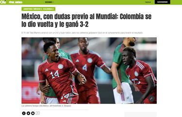 Qué dicen en Argentina de la derrota de México ante Colombia