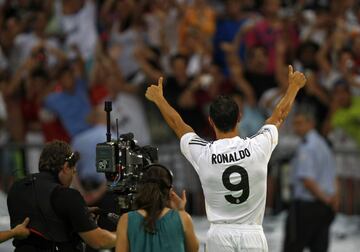 Cristiano Ronaldo en el estadio Santiago Bernabéu.