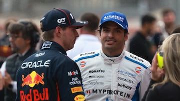 Carlos Sainz (Williams) y Max Verstappen (Red Bull). Bakú, Azerbaiyán. F1 2025.