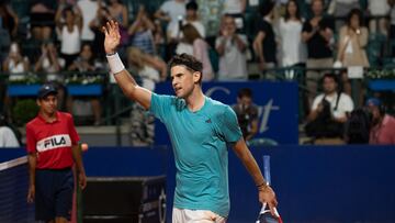 El tenista austriaco Dominic Thiem celebra su victoria ante Alex Molcan en el Argentina Open de Buenos Aires