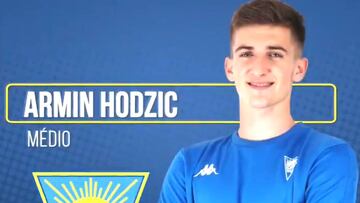 Armin Hodzic, con la camiseta del Estoril.