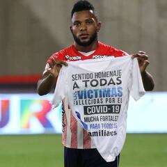 Miguel Borja dedica su gol a las víctimas del coronavirus