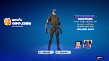 fortnite solid snake misiones