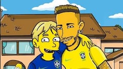 Así se ven los cracks del fútbol en los Simpsons
