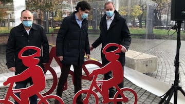 Prudhomme, con el diputado general de Bizkaia, Rementeria