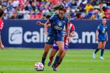  Priscila Flor Da Silva of America during the 16th round match between Atletico de San Luis and America as part of the Liga BBVA MX Femenil, Torneo Apertura 2024 at Alfonso Lastras Stadium on October 20, 2024 in San Luis Potosi, Mexico.