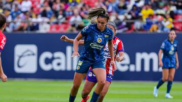Priscila Flor Da Silva of America during the 16th round match between Atletico de San Luis and America as part of the Liga BBVA MX Femenil, Torneo Apertura 2024 at Alfonso Lastras Stadium on October 20, 2024 in San Luis Potosi, Mexico.