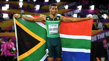 Van Niekerk tiene coronavirus y no podrá correr en Italia