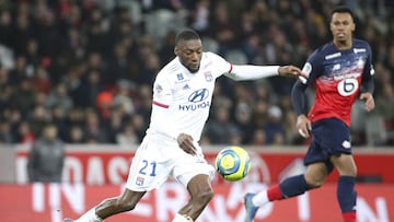 Karl Toko Ekambi of Lyon during the French championship Ligue 1 football match between Lille OSC and Olympique Lyonnais on March 8, 2020 at Pierre Mauroy stadium in Villeneuve-d&#039;Ascq near Lille, France - Photo Juan Soliz / DPPI
 
 
 08/03/2020 ONLY F