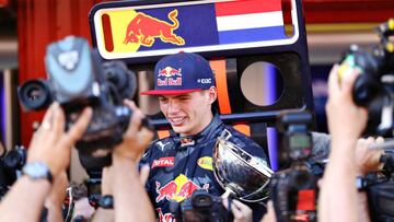 Max Verstappen tras vencer en el GP de España.