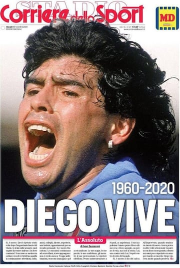 Así vivió la prensa internacional el fallecimiento de Maradona: algunas portadas pasarán a la historia