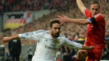 Carvajal se impuso a Ribery en la eliminatoria ante el Bayern.