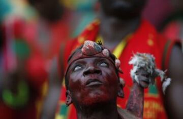 Color en las gradas de la Copa de África