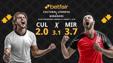 Cultural Leonesa vs. CD Mirandés: horario, dónde ver, pronósticos y clasificación