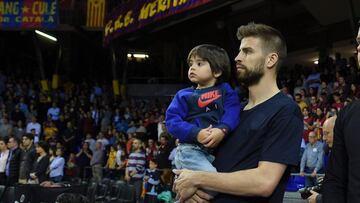 Piqué fue al Palau a aplaudir a los campeones de Copa