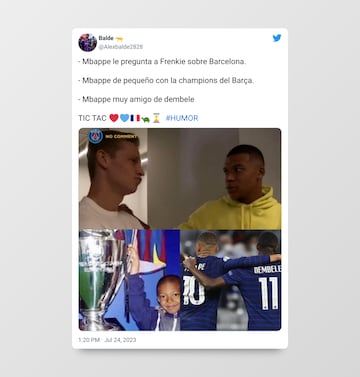 Aluvión de memes tras la relación Mbappé - Barça