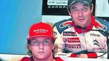 Raikkonen, junto a Loeb, jefe de los rallys.
