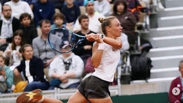 La tenista francesa Alice Tubello, durante un partido