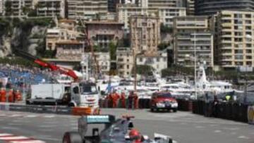 <b>EFÍMERA POLE. </b>Schumacher fue el más rápido en la calificación, pero con la sanción que traía de Montmeló saldrá sexto.