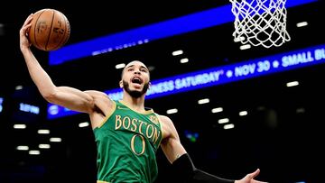 Jayson Tatum, durante un partido de la NBA con los Boston Celtics