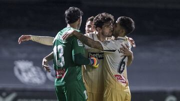 Diego L&oacute;pez, Cabrera y Llu&iacute;s L&oacute;pez, del Espanyol.