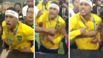 Neymar, contra la grada.