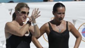La entrenadora del equipo español de natación sincronizada, Anna Tarrés y la bailaora Flora Albaicin.