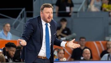 Toni Ten, con el Flexicar Fuenlabrada, durante la final por el ascenso ante el Betis.