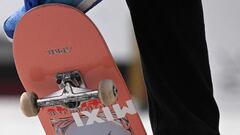 A skateboarder competes in the Men&#039;s Quarterfinal of the World Street Skateboarding Rome 2022 event at Colle Oppio park in Rome, on July 1, 2022. (Photo by Tiziana FABI / AFP)