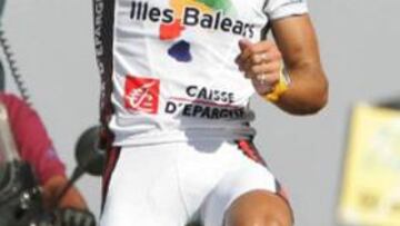 <b>EL MÁS FUERTE.</b> Alejandro Valverde demostró estar en gran forma tras ganar en el alto del Morredero.