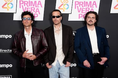 El grupo Marlon posa en la alfombra roja de LOS40 Primavera Pop.