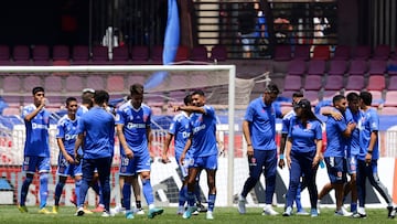 Futbol, Universidad de Chile vs Magallanes.
Fecha 4, campeonato Nacional 2023.
Los  jugadores de Universidad de Chile son fotografiados durante el partido de primera divisin contra Magallanes disputado en el estadio La Portada en La Serena, Chile.
11/02/2023
Javier Salvo/Photosport

Football, Universidad de Chile vs Magallanes.
4nd turn, 2023 National Championship.
Universidad de ChileÕs players are pictured during the first division match against Magallanes at the stadium La Portada in La Serena, Chile.
11/02/2023
Javier Salvo/Photosport