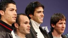 Xavi, Iniesta, Kak¨¢ y Cristiano: "Messi merece el FIFA World Player"