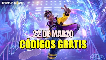 Free Fire códigos gratis 22 marzo 2025