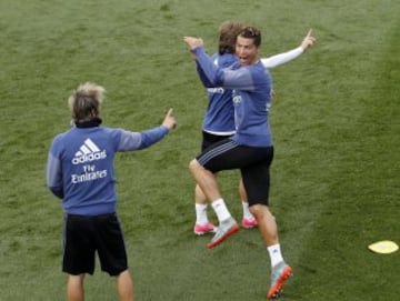 Último entrenamiento del Madrid antes de recibir al Sevilla