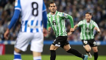 Juanmi, tras marcar.