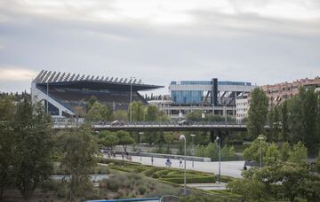 Aspecto de la demolición del Estadio Vicente Calderón a 6 de agosto de 2019.

