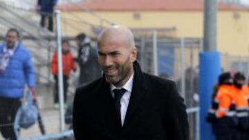 Zinedine Zidane, en el partido contra el Getafe B.