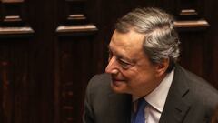 ROME, ITALY, JULY 21:
Italian Premier Mario Draghi leaves after speaking at the Chamber of Deputies in Rome, Italy, on July 21, 2022. Draghi, whose resignation was rejected by President Sergio Mattarella on July 14, is expected to confirm he will remit his mandate after a mass abstentions by three large political parties of his coalition in a confidence vote at the Senate on the conditions he set for his government continuing (Photo by Riccardo De Luca/Anadolu Agency via Getty Images)