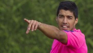 Luis Suárez durante un entrenamiento